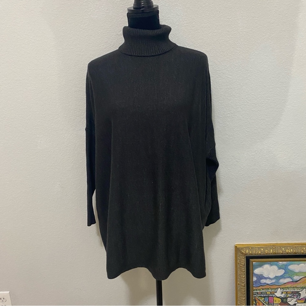 Joseph A Charcoal Turtleneck Sweater